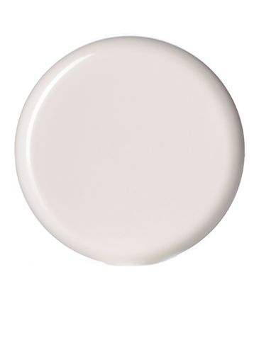 White PP plastic 33-400 dome lid with foam liner