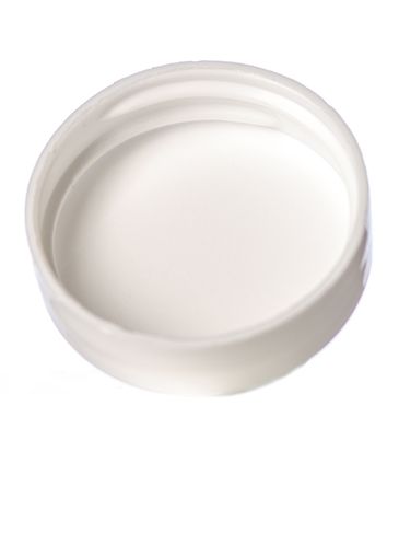 White PP plastic 33-400 dome lid with foam liner