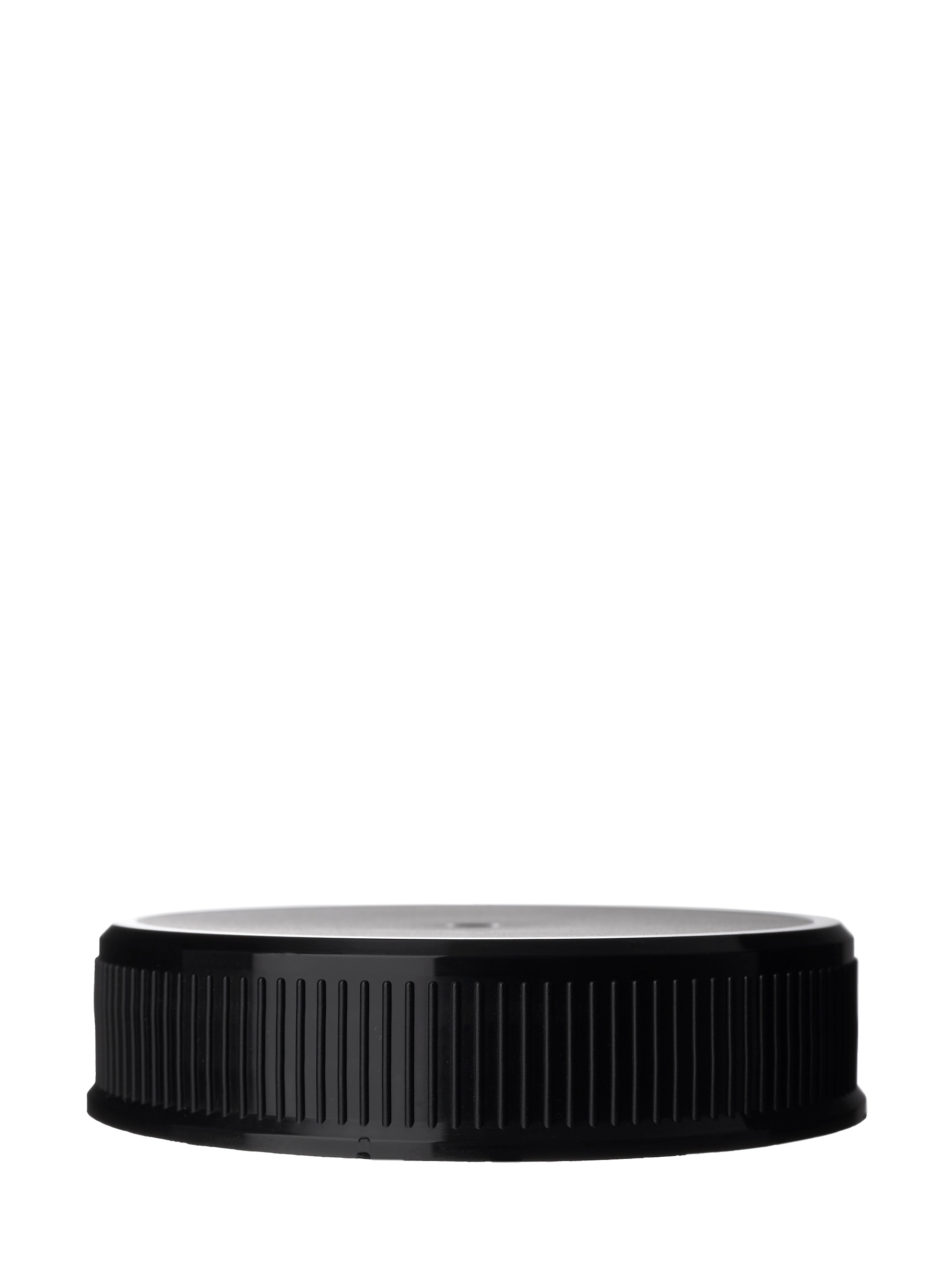 Black PP Plastic 120-400 Ribbed Matte Deep Skirt Taper Stack Lid – L18544BKH2