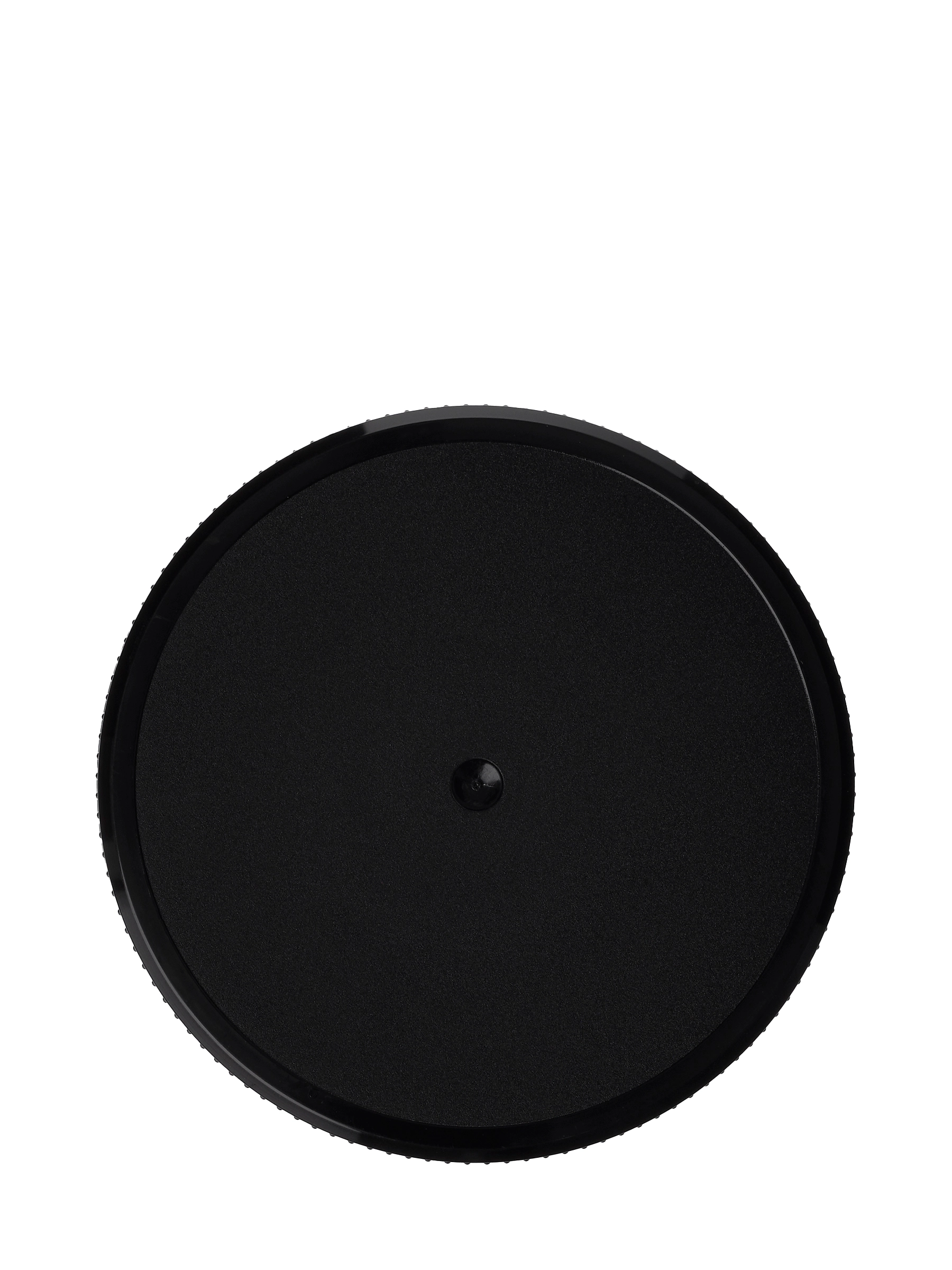 Black PP Plastic 120-400 Ribbed Matte Deep Skirt Taper Stack Lid – L18544BKH2