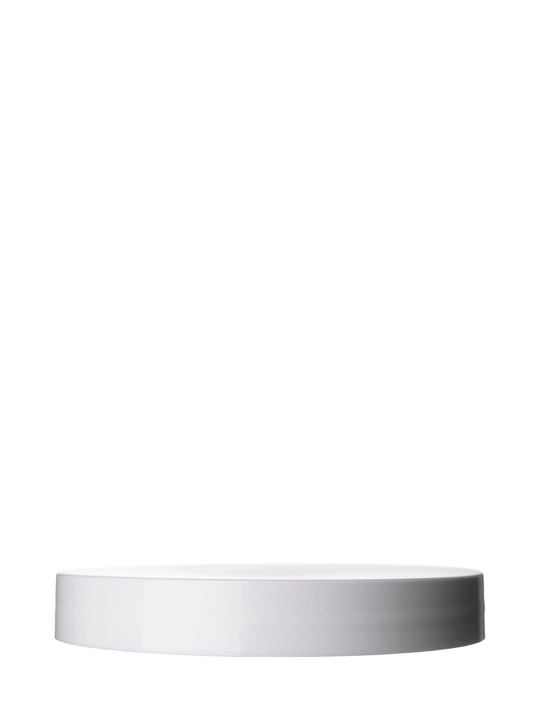 White PP Plastic 120-400 Smooth Skirt Lid – L18877WHF5