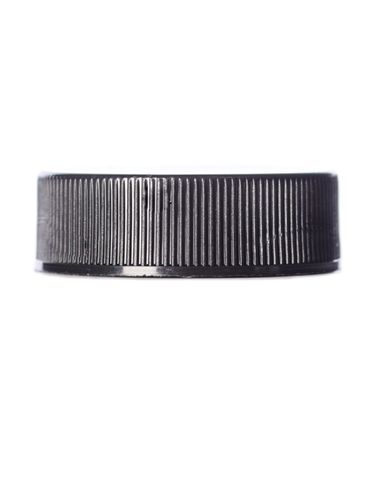 Black PP plastic 33-400 ribbed skirt lid with foam liner