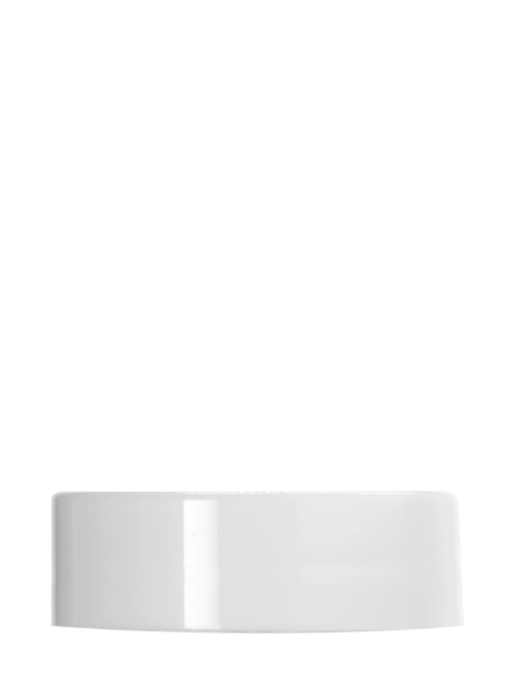 White PP Plastic 33-400 Smooth Skirt Unlined Lid – L189WH