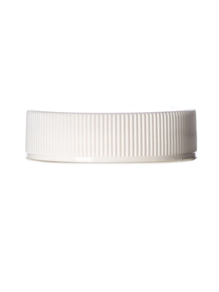 White PP Plastic 38-400 Ribbed Skirt Unlined Lid – L191