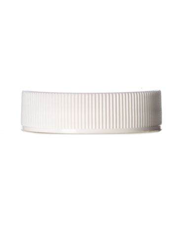 White PP plastic 38-400 ribbed skirt unlined lid