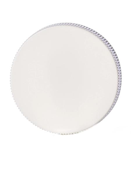 White PP Plastic 38-400 Ribbed Skirt Unlined Lid – L191