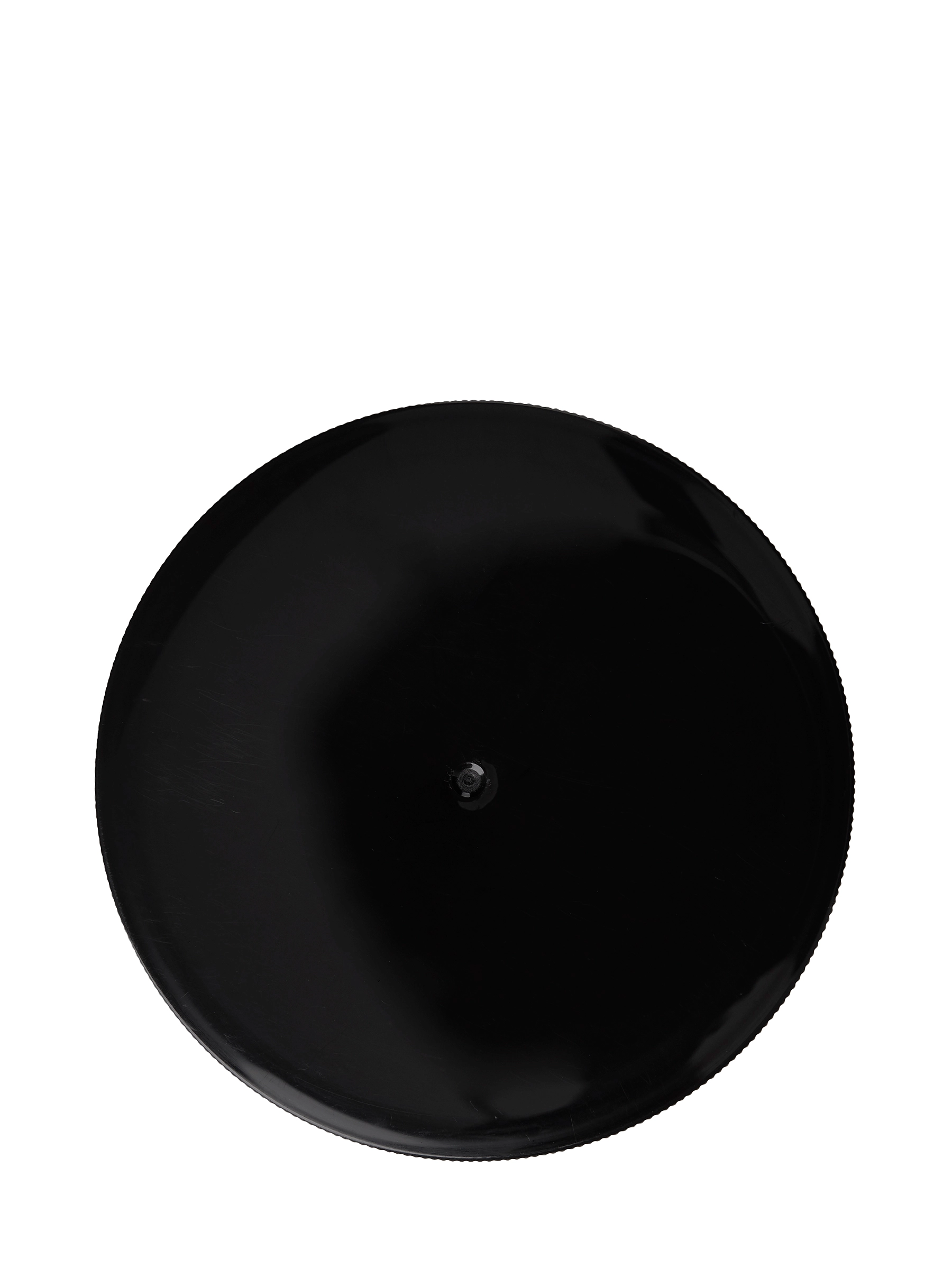 Black PP Plastic 89-400 Ribbed Skirt Lid – L19103BKH20
