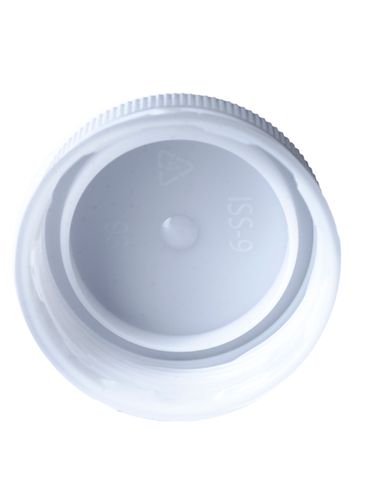 White PP plastic 38-IPEC ribbed skirt lid