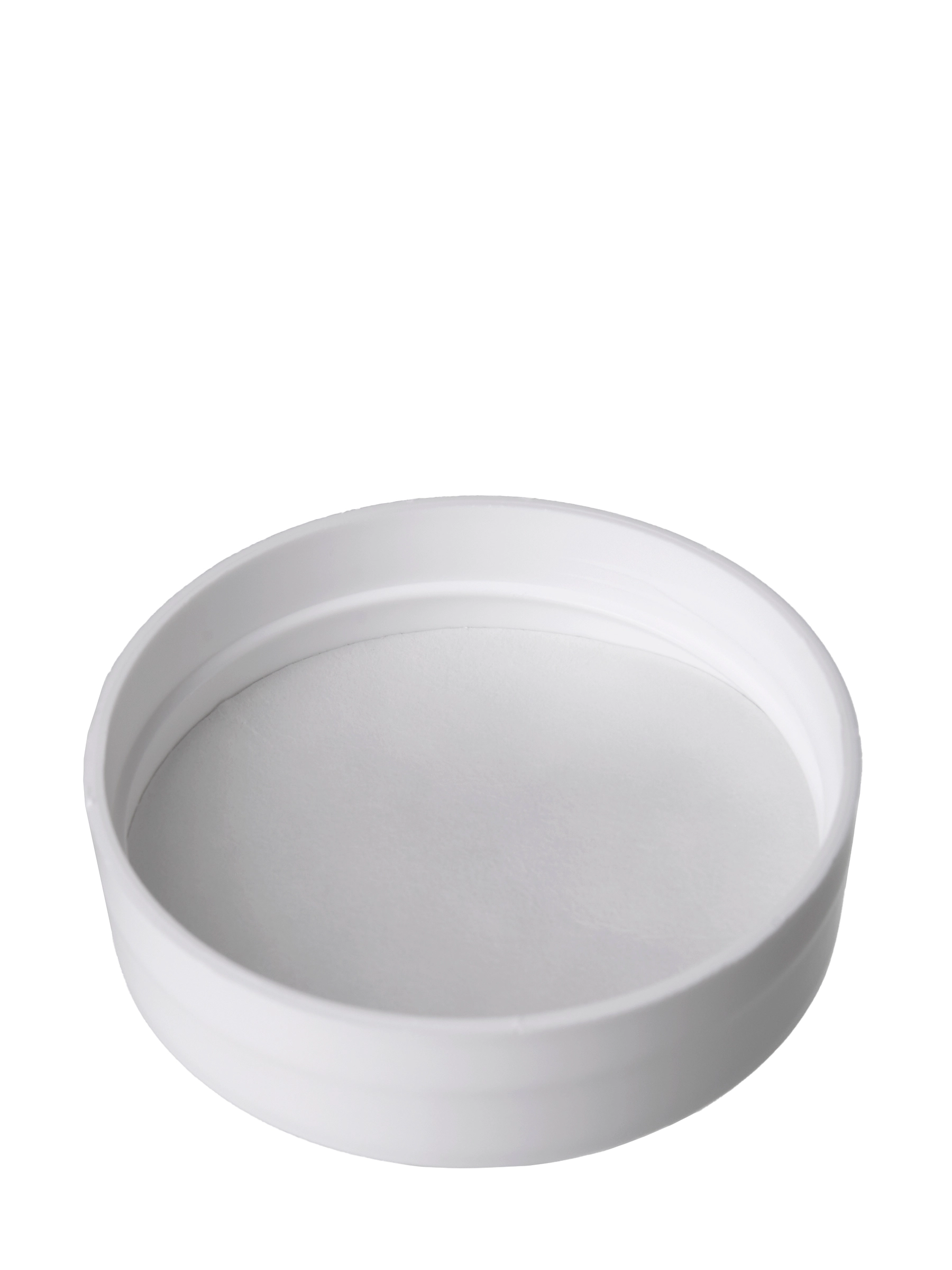 Matte White PP Plastic 63-485 Smooth Skirt Lid – L19606WHH34