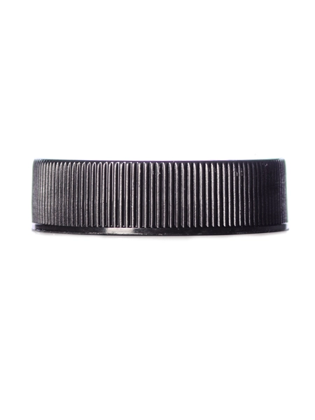 Black PP Plastic 38-400 Ribbed Skirt Lid – L196BKH49