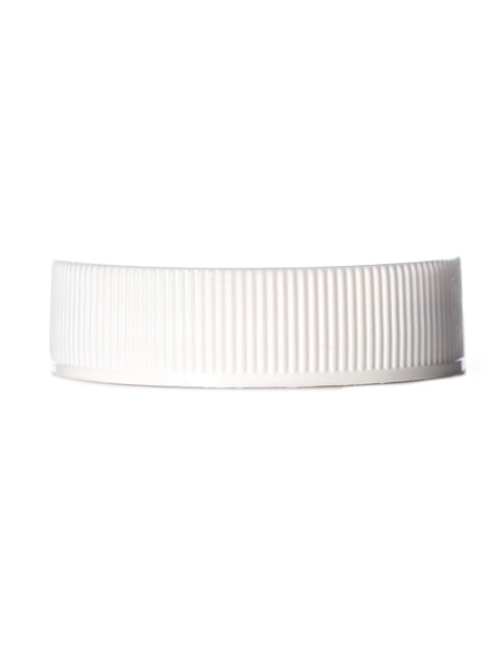 White PP Plastic 38-400 Ribbed Skirt Lid – L196WHH64