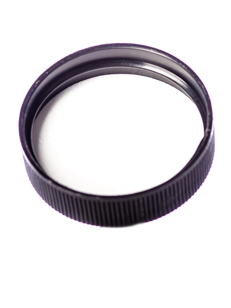 Black PP Plastic 38-400 Ribbed Skirt Lid – L197B