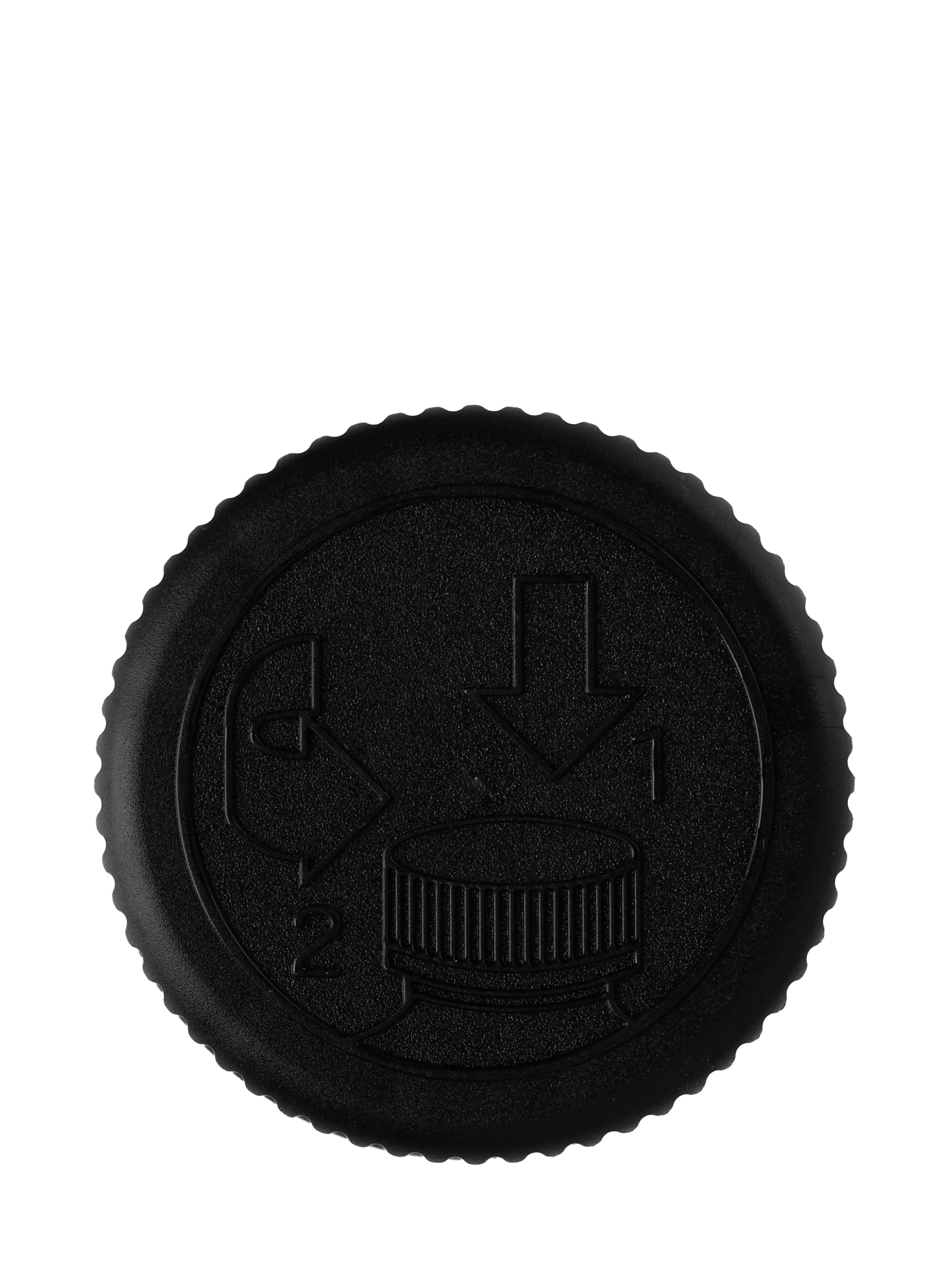 Black PP Plastic 24-400 Child-Resistant Pictorial Lid – L19842BKF47