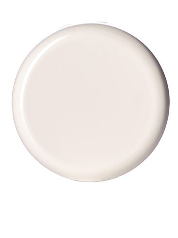 White PP plastic 40-400 dome lid with foam liner
