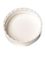 White PP plastic 40-400 dome lid with foam liner