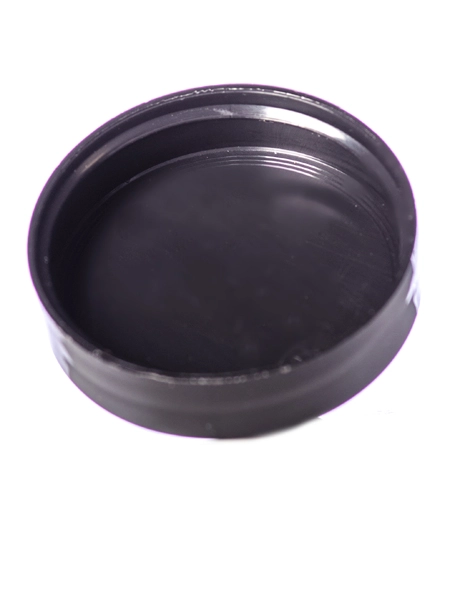 Black PP Plastic 43-400 Smooth Skirt Unlined Lid – L203