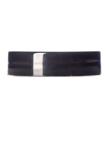 Black PP plastic 43-400 smooth skirt lid with foam liner