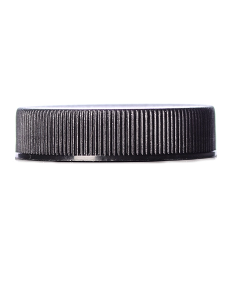 Black PP Plastic 43-400 Ribbed Skirt Side-Gated Lid – L203RB