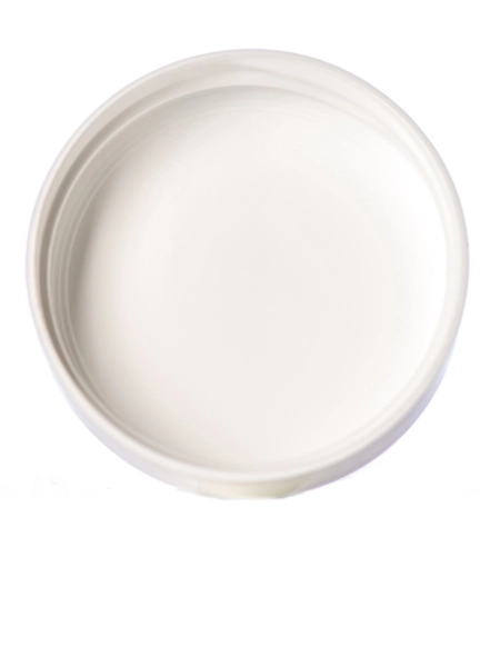 White PP Plastic 43-400 Smooth Skirt Unlined Lid – L205