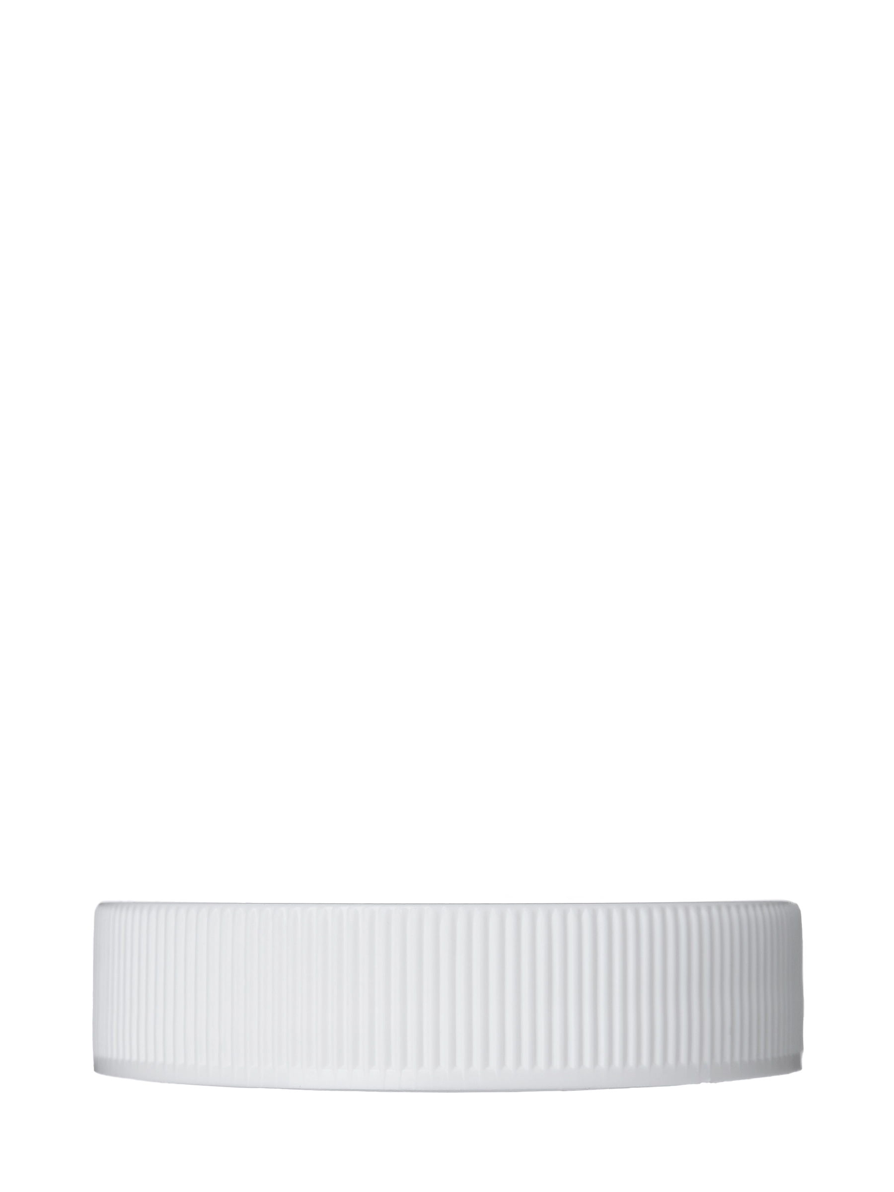 White PP Plastic 45-400 Ribbed Skirt Lid – L205WHF1