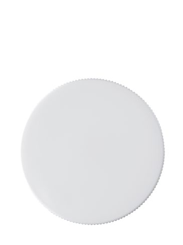 White PP plastic 45-400 ribbed skirt lid with foam liner