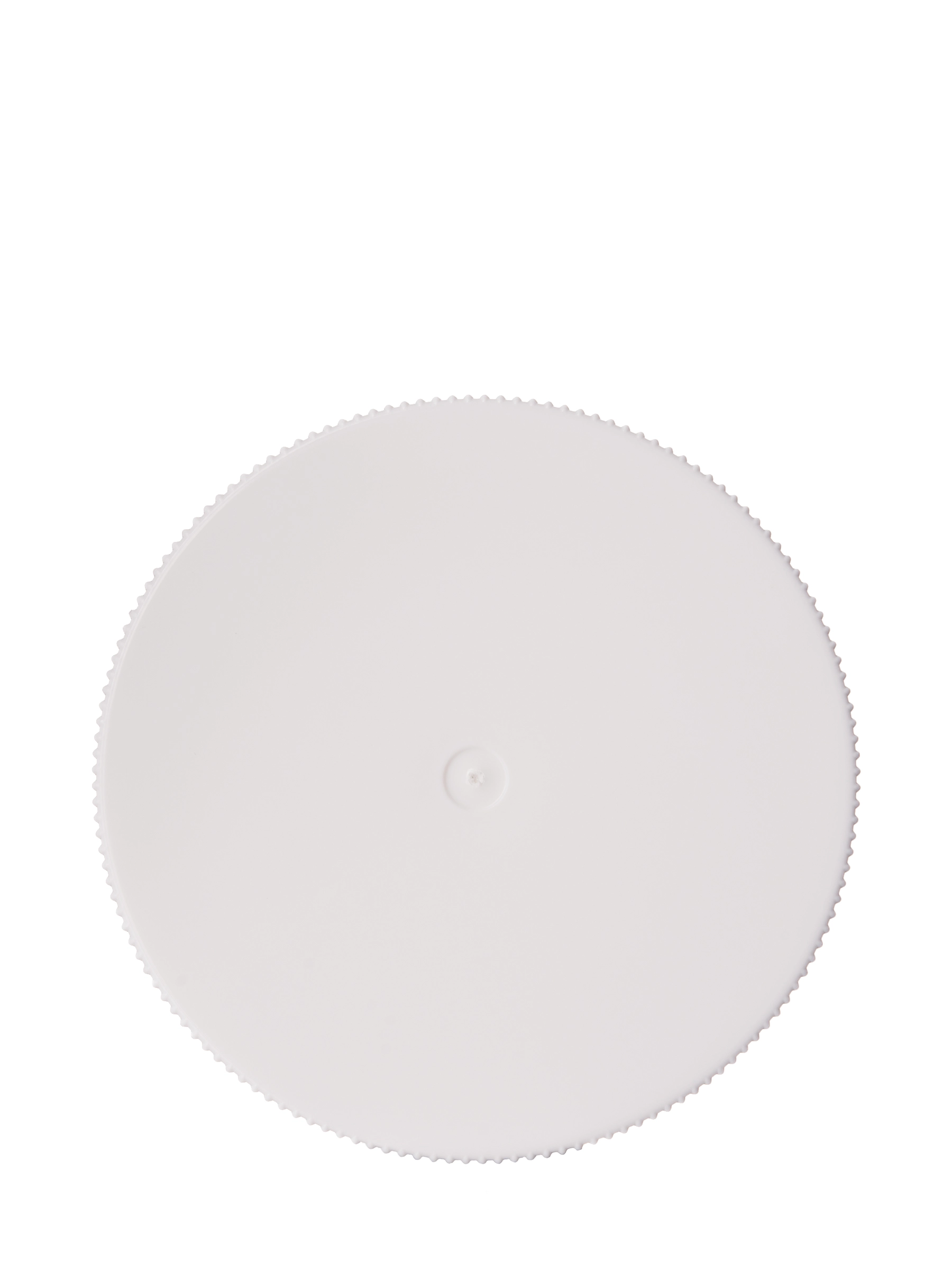 White PP Plastic 45-400 Ribbed Skirt Lid – L205WHH64