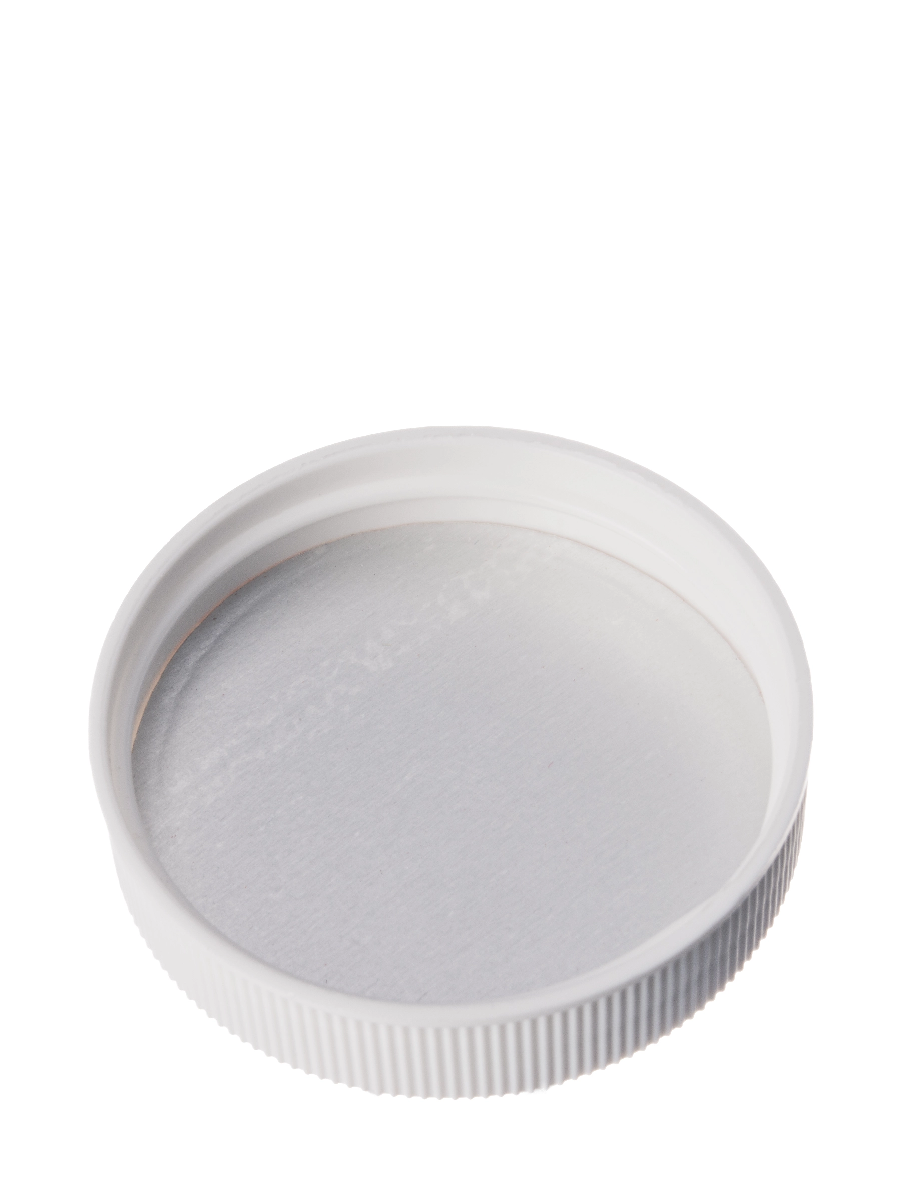 White PP Plastic 45-400 Ribbed Skirt Lid – L205WHH64