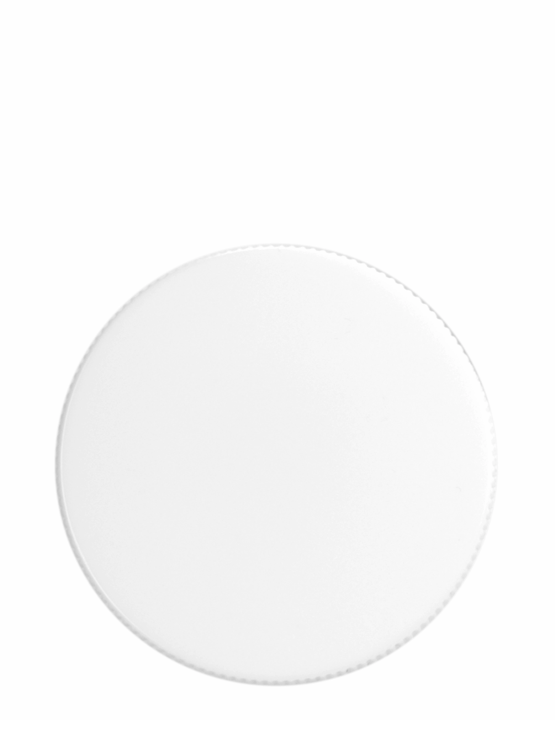 White PP Plastic 45-400 Ribbed Skirt Lid – L205WHP1