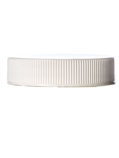 White PP Plastic 43-400 Ribbed Skirt Lid – L206WHF1
