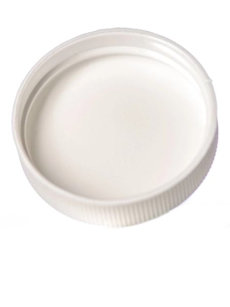 White PP Plastic 43-400 Ribbed Skirt Lid – L206WHF1