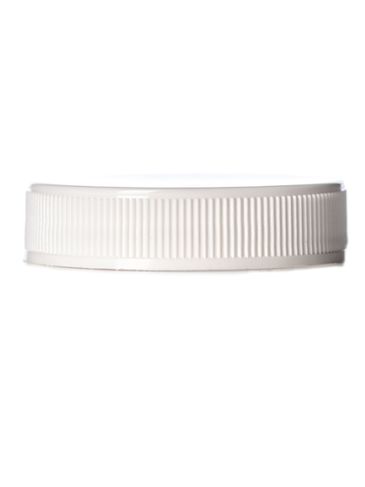 White PP plastic 45-400 ribbed skirt unlined lid