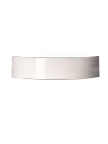 White PP plastic 48-400 smooth skirt lid with foam liner