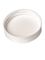 White PP plastic 48-400 smooth skirt lid with foam liner