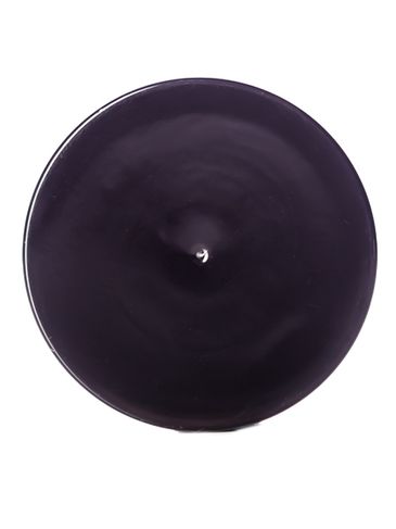 Black PP plastic 48-400 smooth skirt lid with printed universal heat induction seal (HIS) liner
