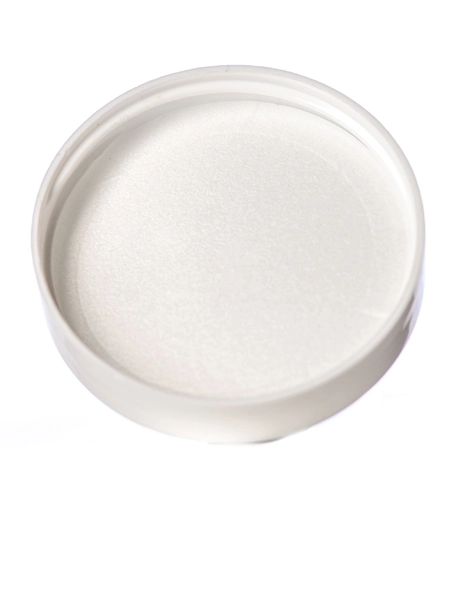 White PP Plastic 48-400 Smooth Skirt Lid – L208P
