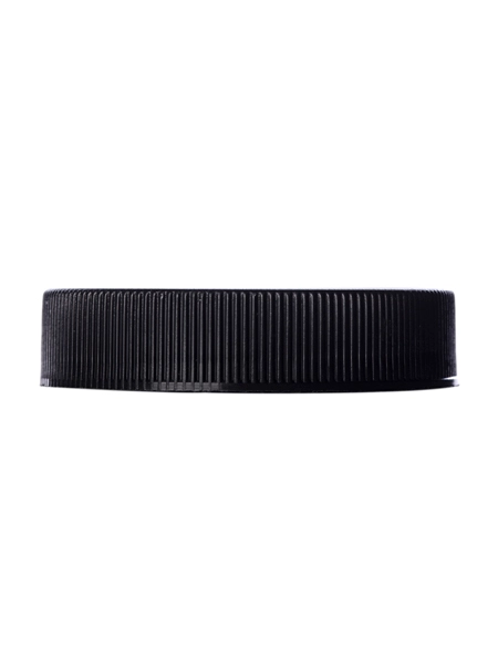 Black PP Plastic 48-400 Ribbed Skirt Lid – L210B