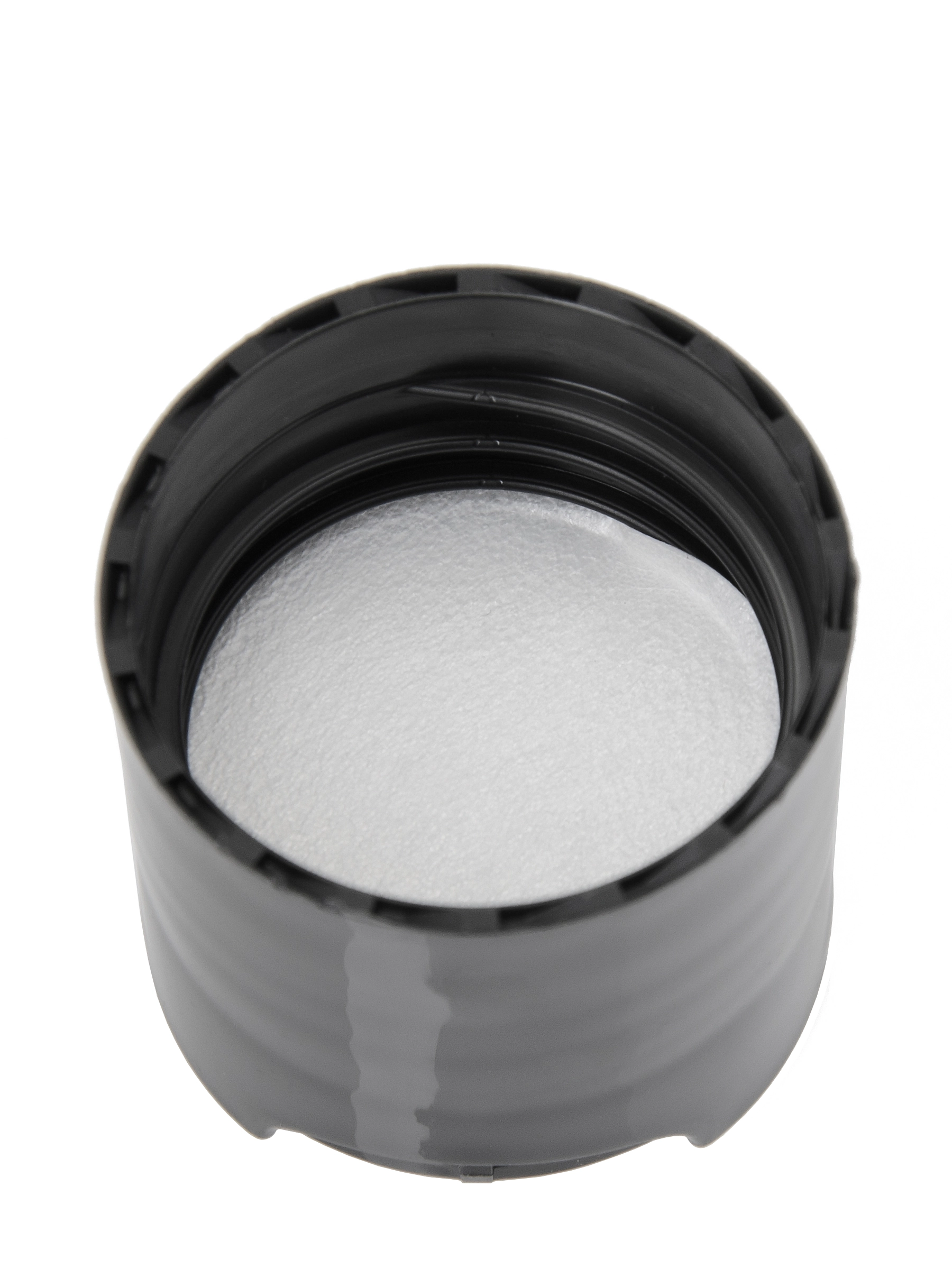 Black PP Plastic 24-410 Smooth Skirt Disc Top Lid – L2128BKP7