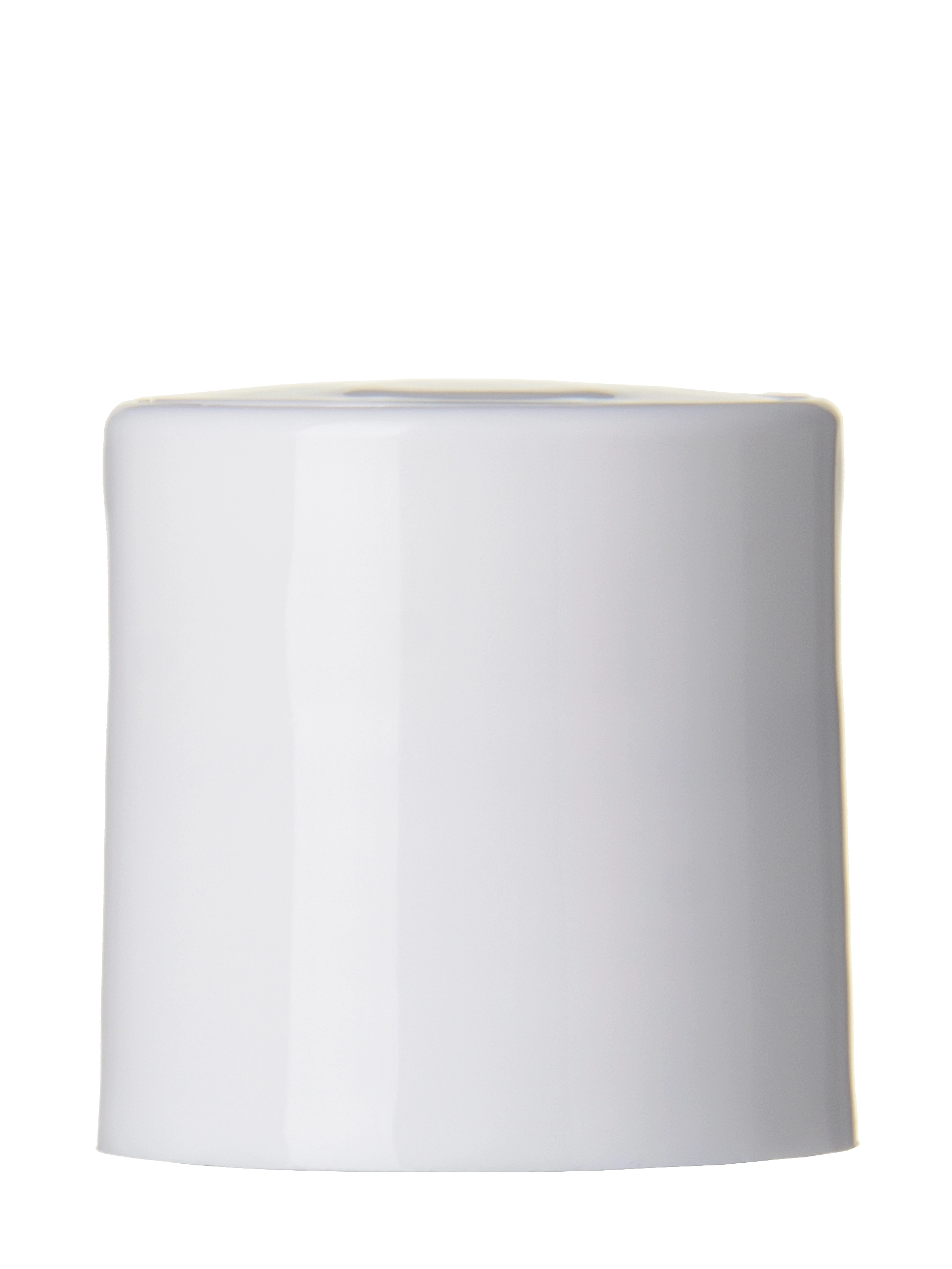 White PP Plastic 24-410 Smooth Skirt Disc Top Lid – L2128WHP4