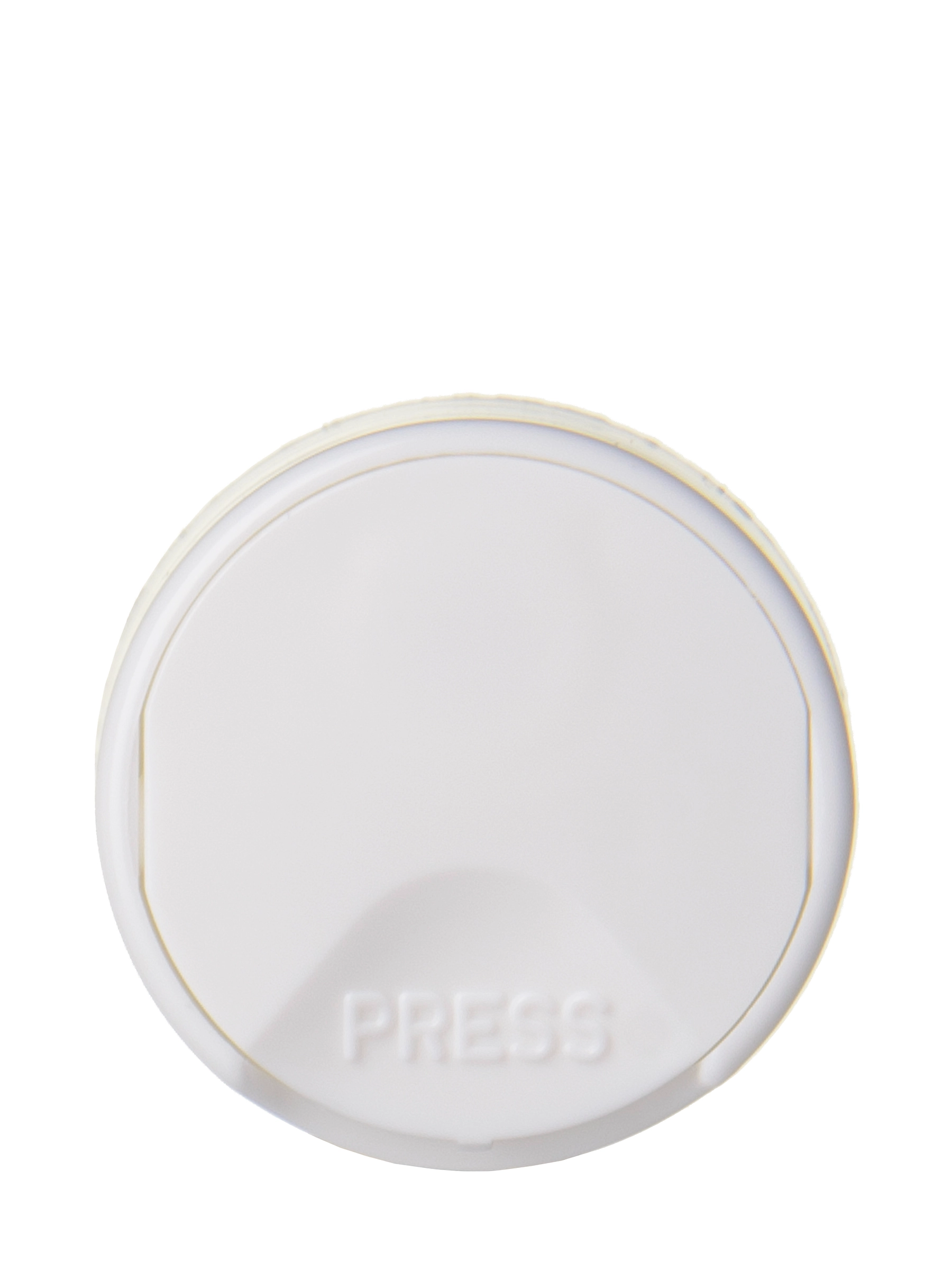 White PP Plastic 24-410 Smooth Skirt Disc Top Lid – L2128WHP4
