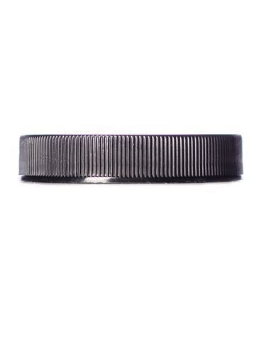 Black PP plastic 53-400 ribbed skirt lid with foam liner