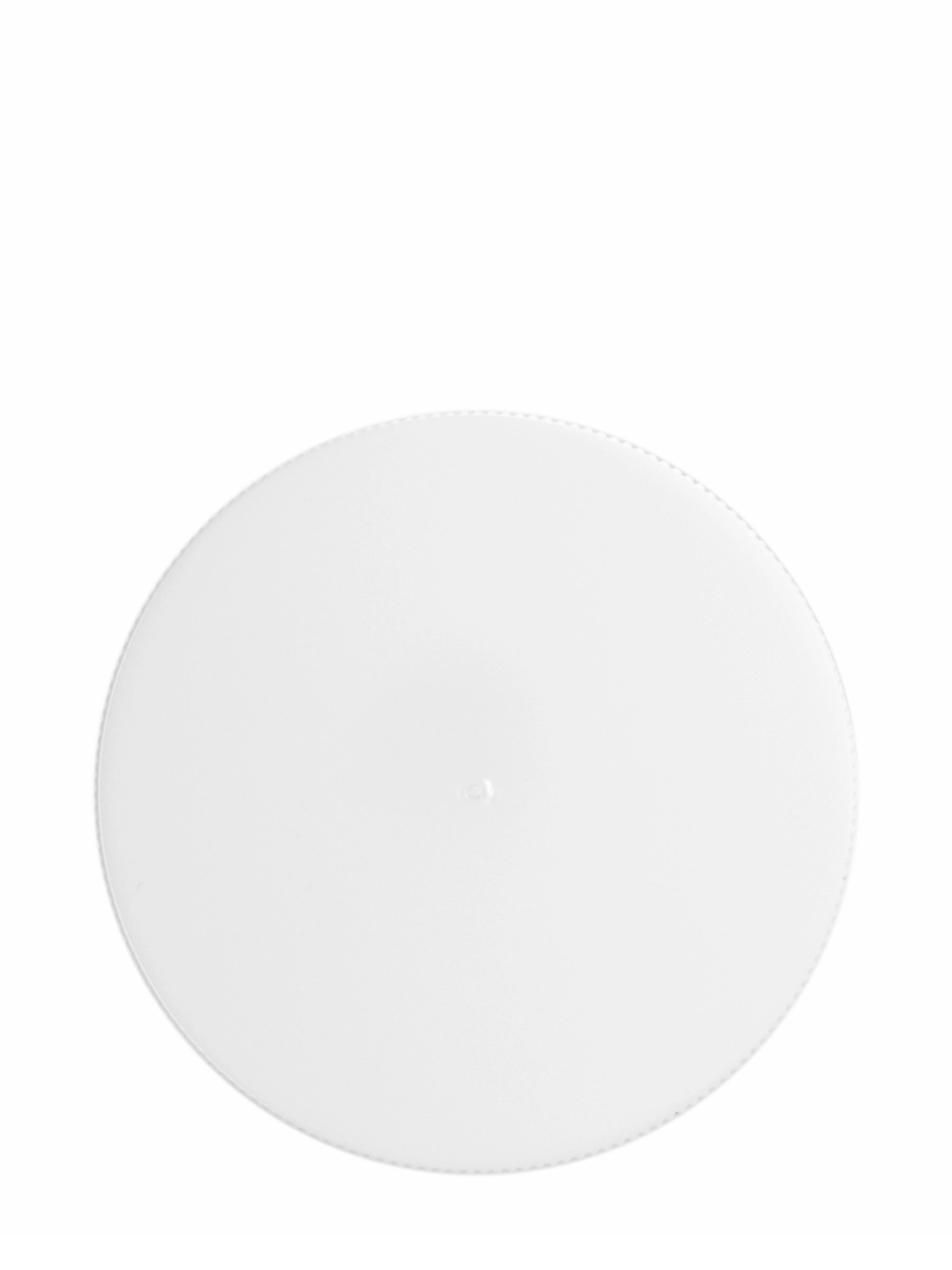White PP Plastic 53-400 Ribbed Skirt Lid – l214whp1