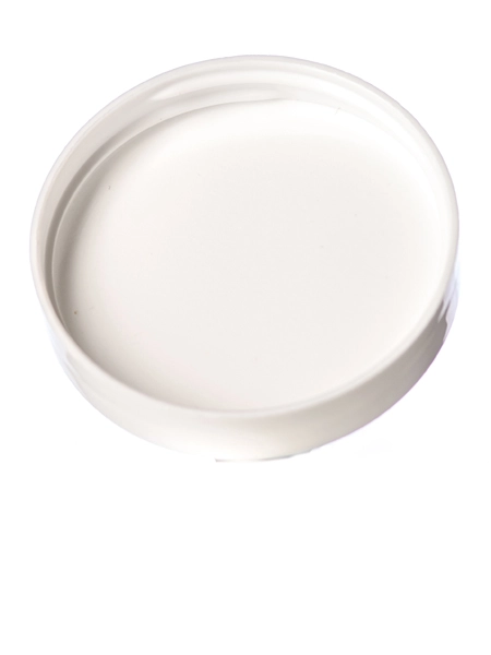 White PP Plastic 53-400 Smooth Skirt Lid – L215