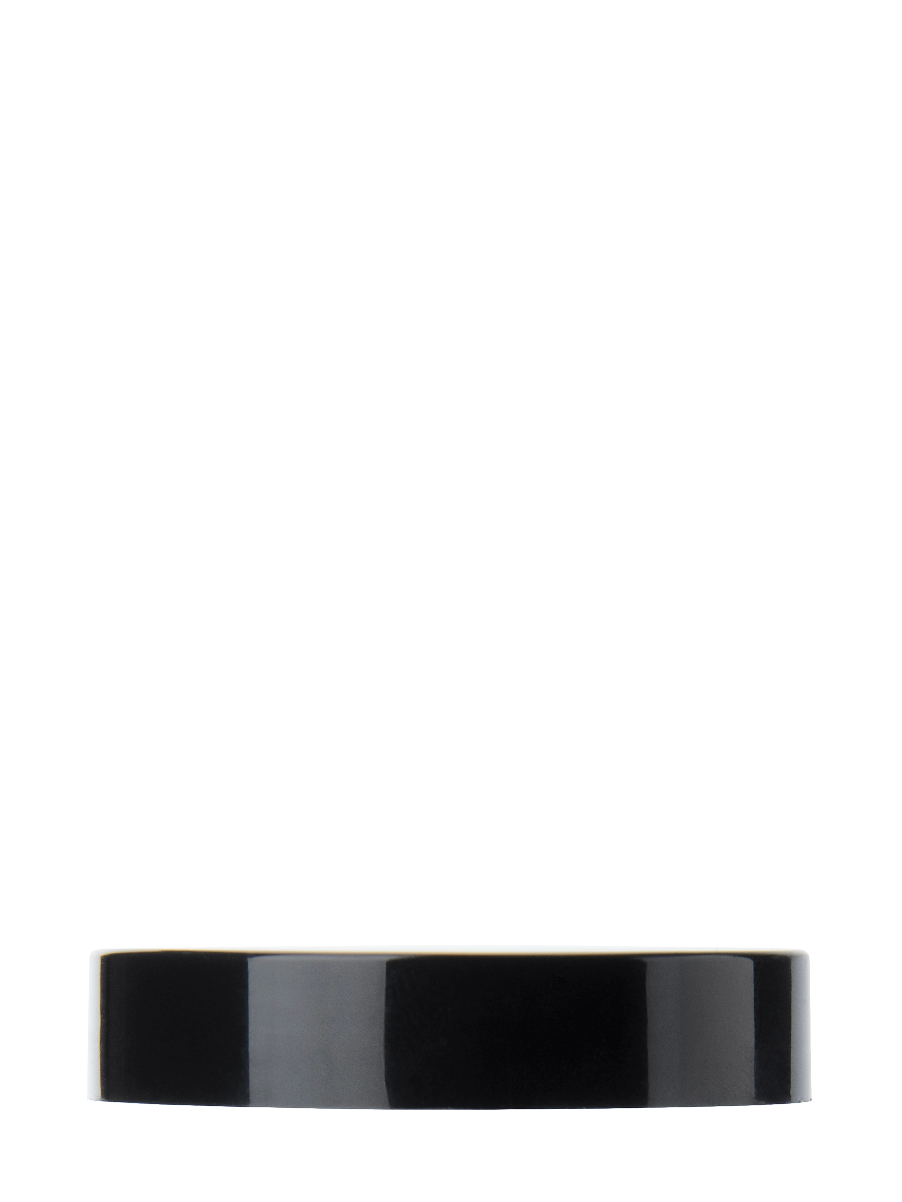 Black PP Plastic 53-400 Smooth Skirt Lid – L217BKP2