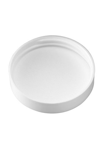 White PP plastic 53-400 smooth skirt lid with foam liner