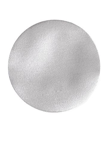 White foam/foil 58 mm with unprinted pressure sensitive (PS) liner