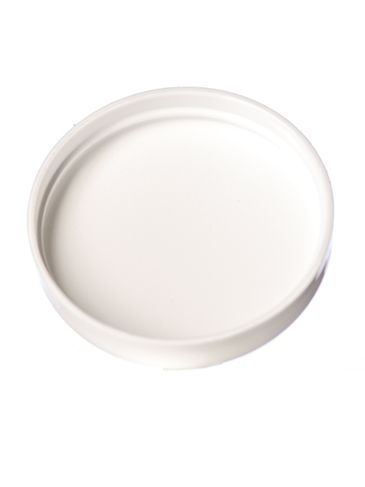 White PP plastic 58-400 dome lid with foam liner