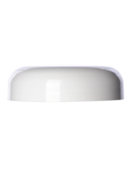 White PP Plastic 58-400 Unlined Dome Lid – L225T