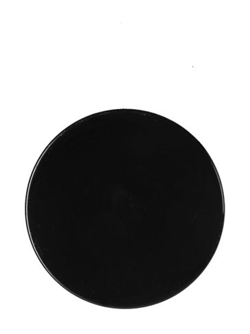 Black PP plastic 58-400 smooth skirt lid with foam liner