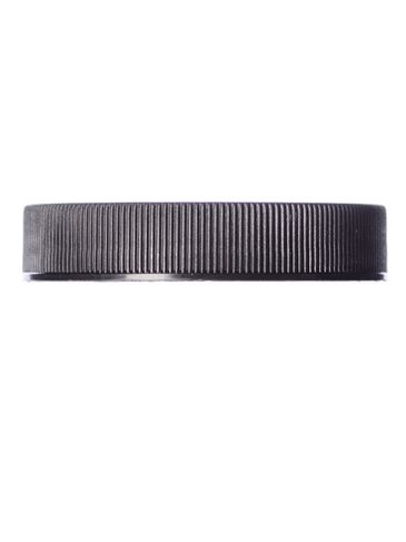 Black PP plastic 58-400 ribbed skirt lid with foam liner