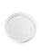 White PP plastic 58-400 smooth skirt lid with foam liner